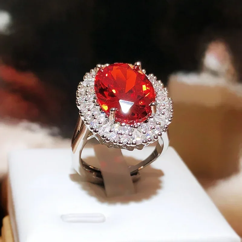 Anillo De rubí rojo De plata De ley 100% S925 para mujer, Anillos finos De Bizuteria, alianzas De boda, joyería De plata 925, piedras preciosas De rubí puro
