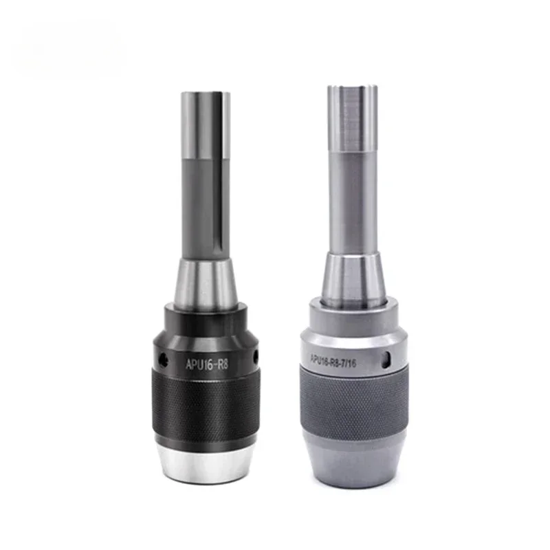 R8 apu cutter shank R8 apu13 apu16 7/16 M12 one-piece self-tightening drill chuck milling machine tool holder spindle drill