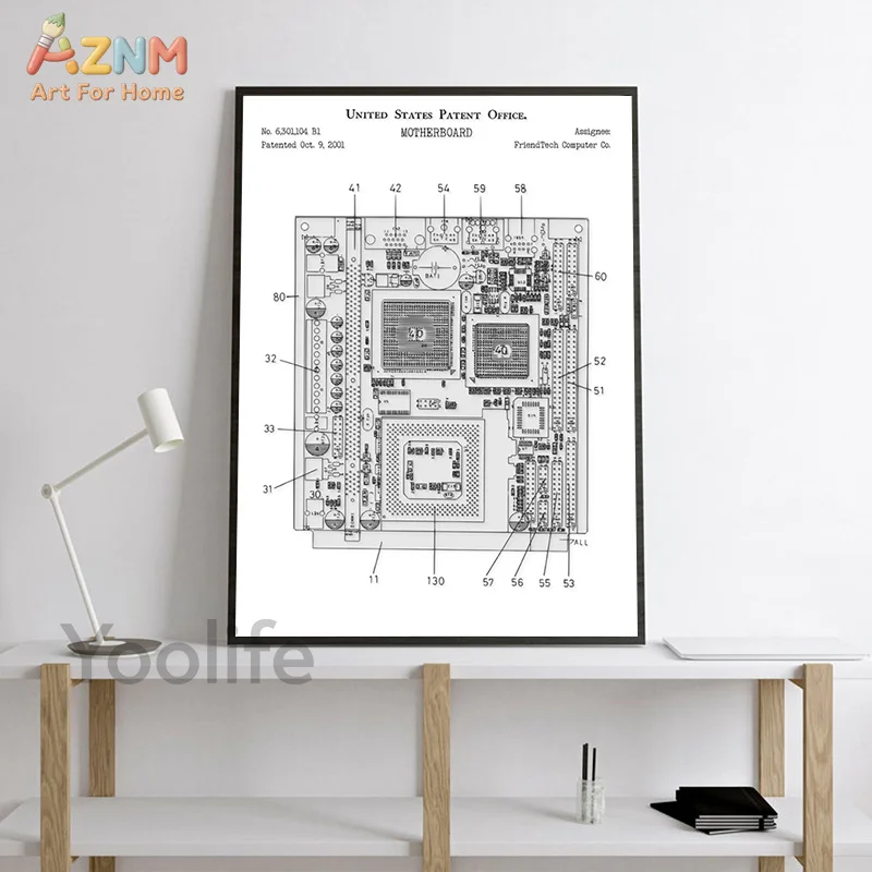 AZNM Computer Motherboard Pate - Tech Office Wall review and price