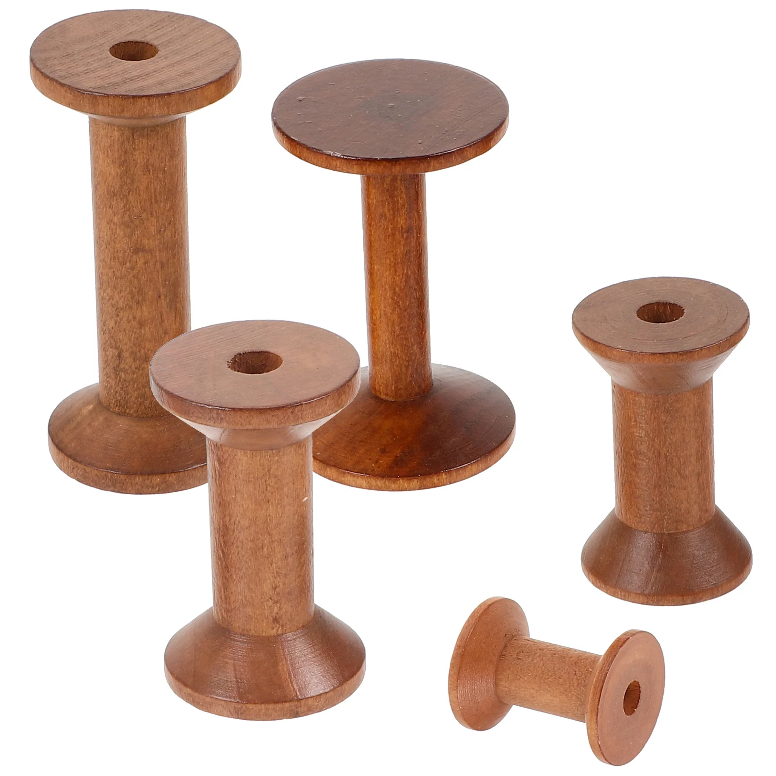 SPOOL เย็บด้าย Organizer ไม้ไขลาน Spools บ้านเย็บปักถักร้อยเดสก์ท็อปผู้ถือเส้นด้ายสําหรับโครเชต์