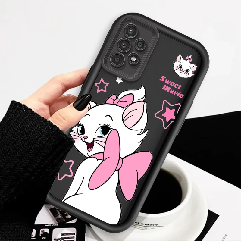 Disney Mary Cat Cartoon Cute For Samsung A73 A71 A54 A53 A52 A51 A33 A32 A21S A14 A13 A12 A03 A04 A05 5G Eye Ladder Cover image 2