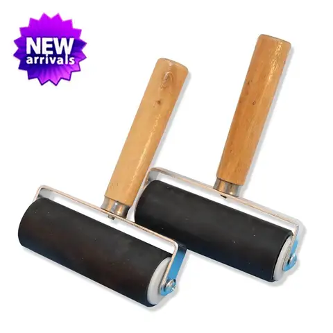 Professional ลูกกลิ้งยาง Hard พิมพ์ภาพวาดหมึก Roller Stamping เครื่องมือก่อสร้างศิลปะหัตถกรรมสีตกแต่งนักเรียนเครื่องมือ