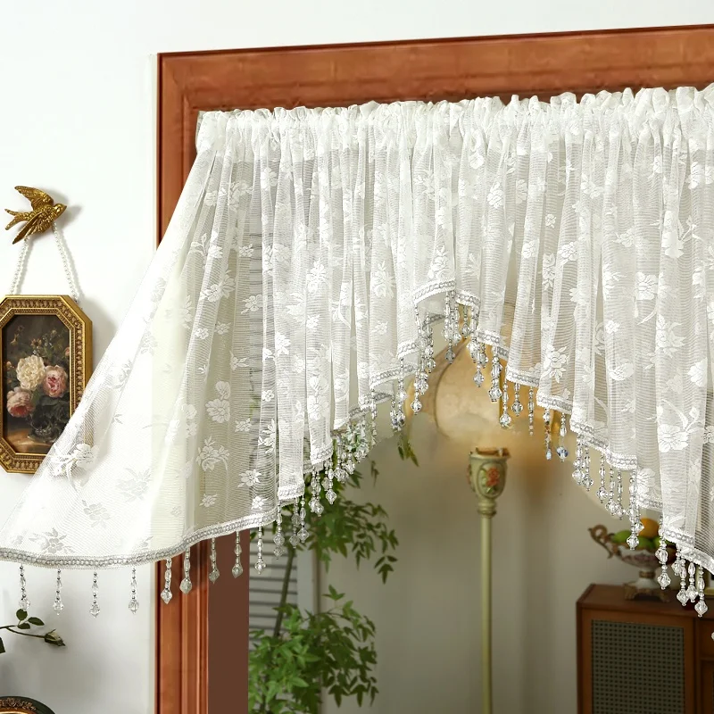 

New 2025 Heavy Du Door Curtain Lace Curtain Decorative Beaded Arch ape f Curtain No Punching Required Home Decor