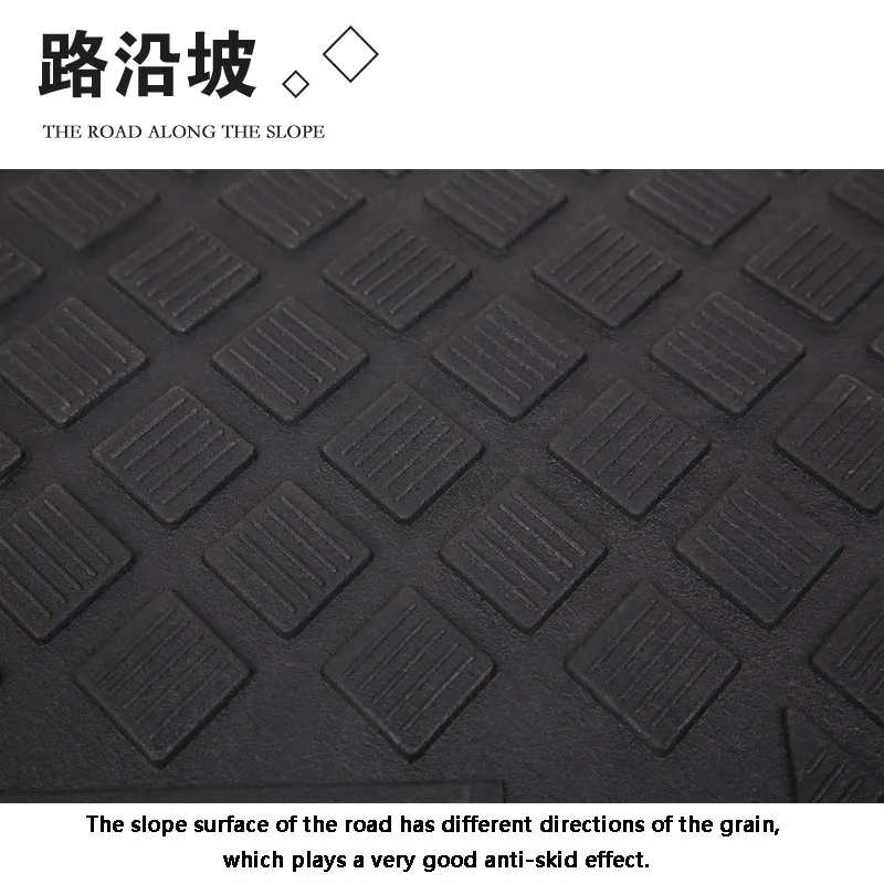 50*13*3cm Plastic PVC Road Slope Ramp Pad Portable Car Step Uphill Triangle Mat Curb Rubber