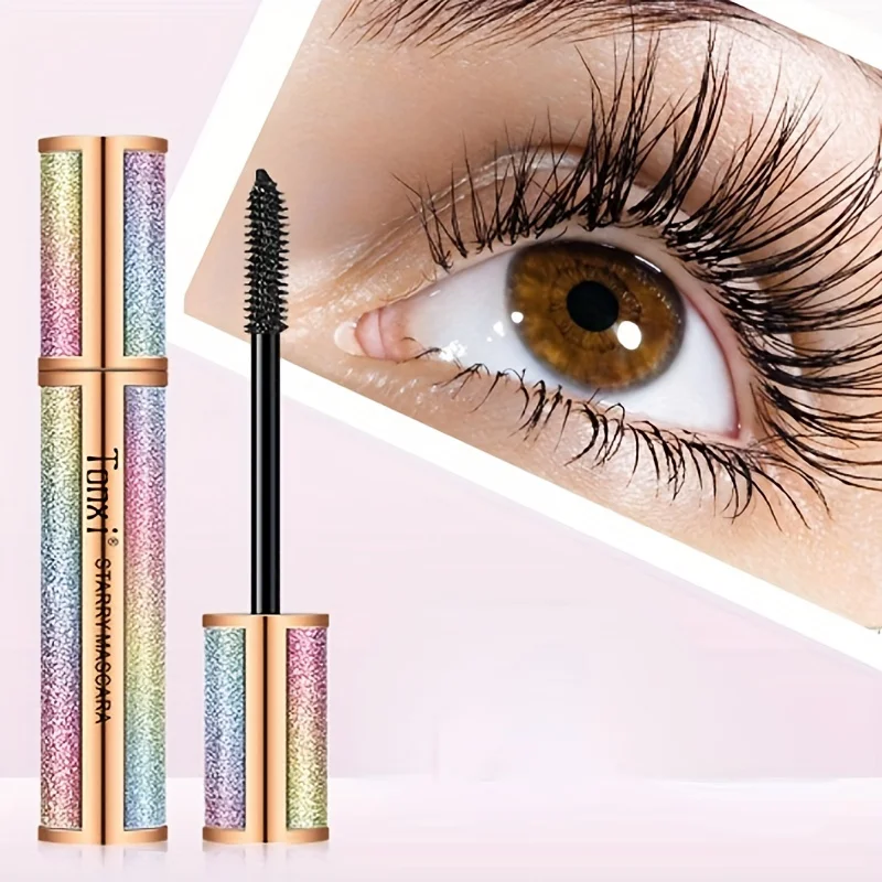 Bright Starry Sky snello Eye nero spesso riccio Base sottile occhio impermeabile nero