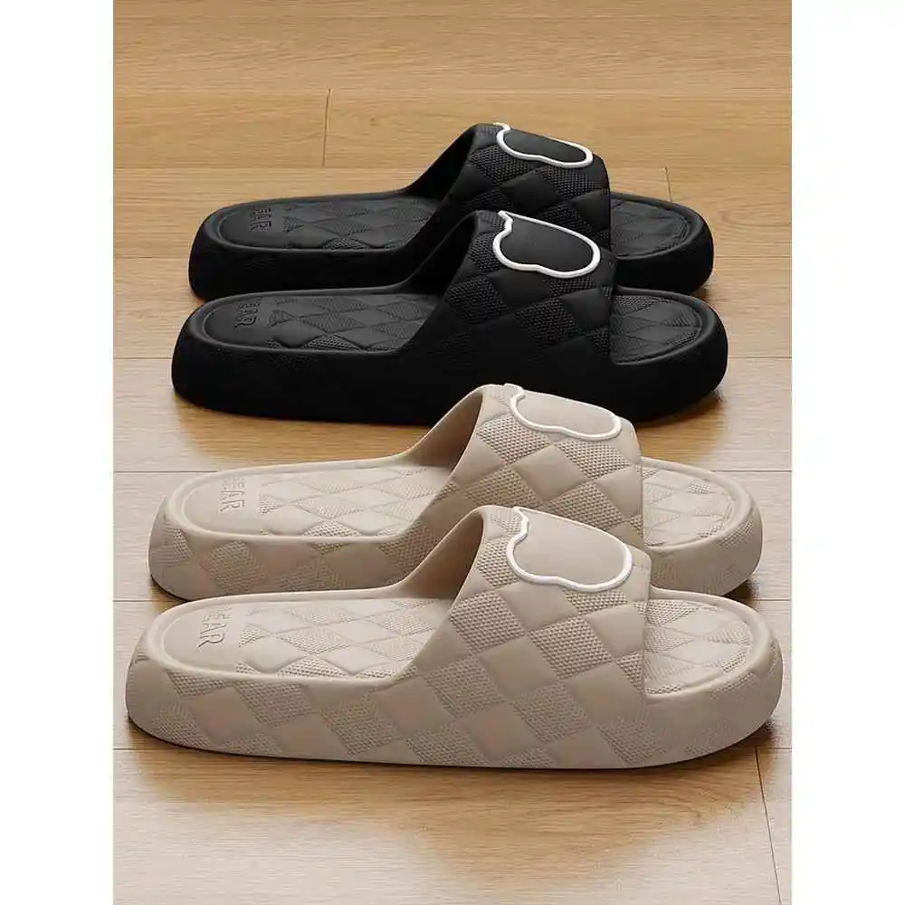 

Men's Indoor Home Bathroom Anti-slip Soft Bottom No Foot Odor Silent Slippers Summer Eva Shoes Comfortable Artificial Leather