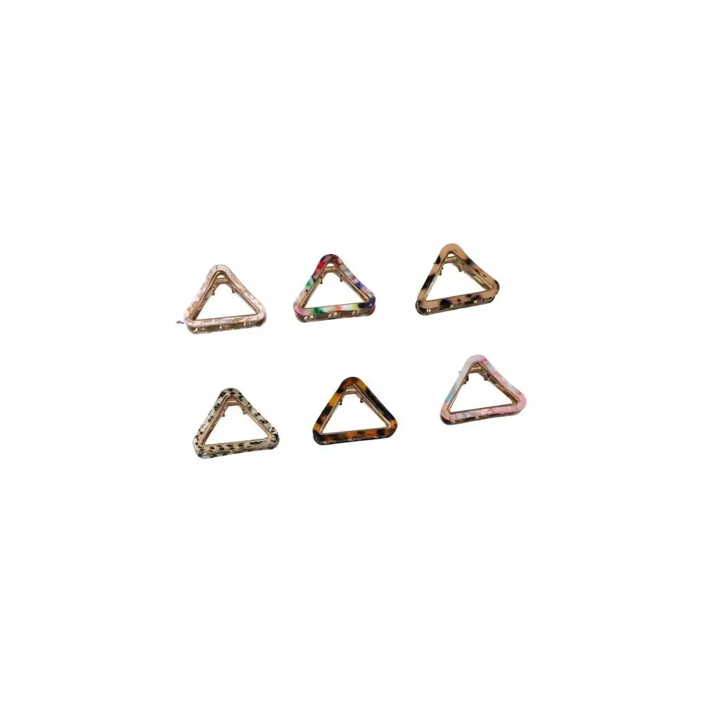 

Multicolor Acetic Acid Hair Claw Korean Style Small Size Triangle Hair Crab Clip Hair Accessories Hairpin Geometry Shark Clip