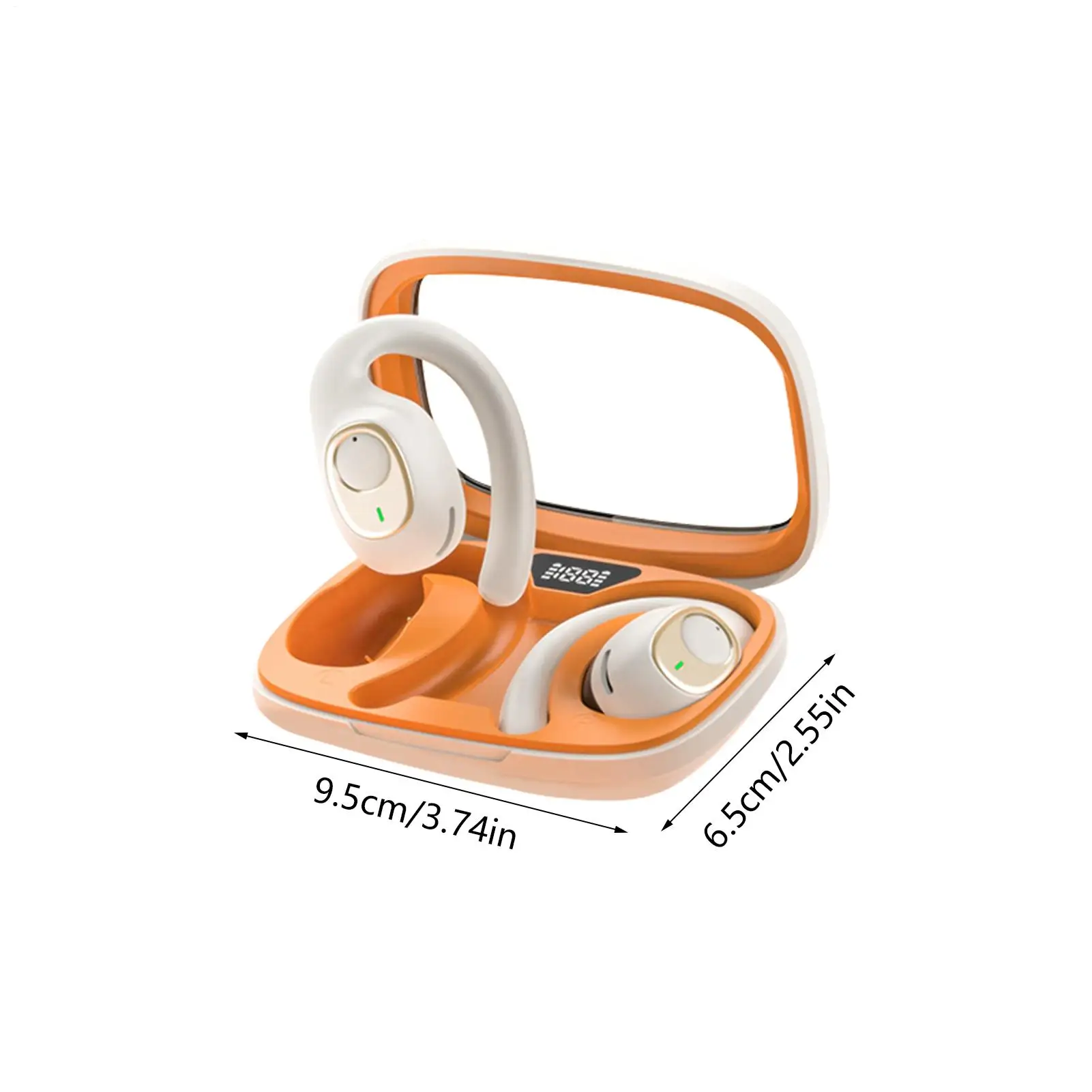 سماعات رأس لاسلكية عالية الدقة فوق الأذن سدادات أذن ستيريو شاشة ديجيتال للرجال والنساء في صالة الألعاب الرياضية والجري