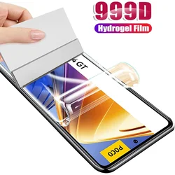 3PCS Hydrogel Film For Poco X5 Pro 5G Screen Protector On Poco X4 GT M4 Pro M5 X3 NFC F3 M3 X3 Pro C40 C50 C55 Pocophone F1 Film