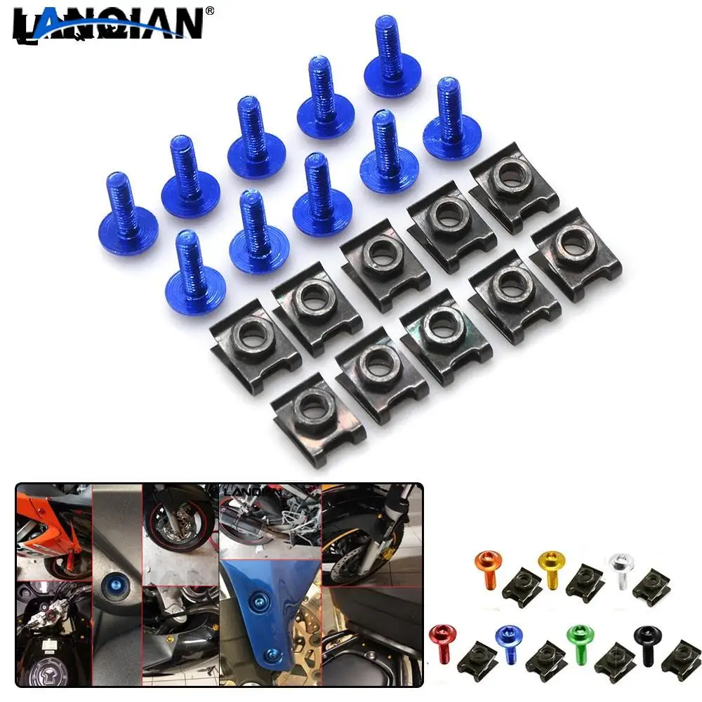 

Universal Motorcycle Fairing Screws Fastener Bolts Clips Screw Nuts For Yamaha YZF R1 YZF R3 YZF R6 XJR1300 FJR 1300 FZ1 FAZER