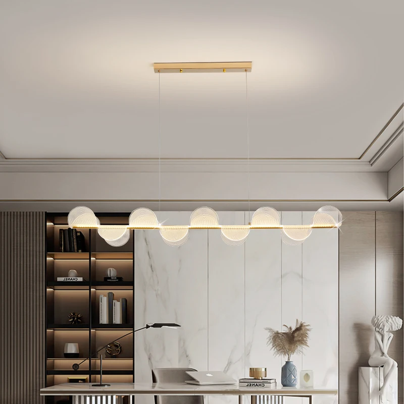 

Подвесной светильник с золотой волной, светодиодный светильник для столовой, люстра для столовой, светильники для внутреннего освещения для гостиной, отеля, ресторана, лампа