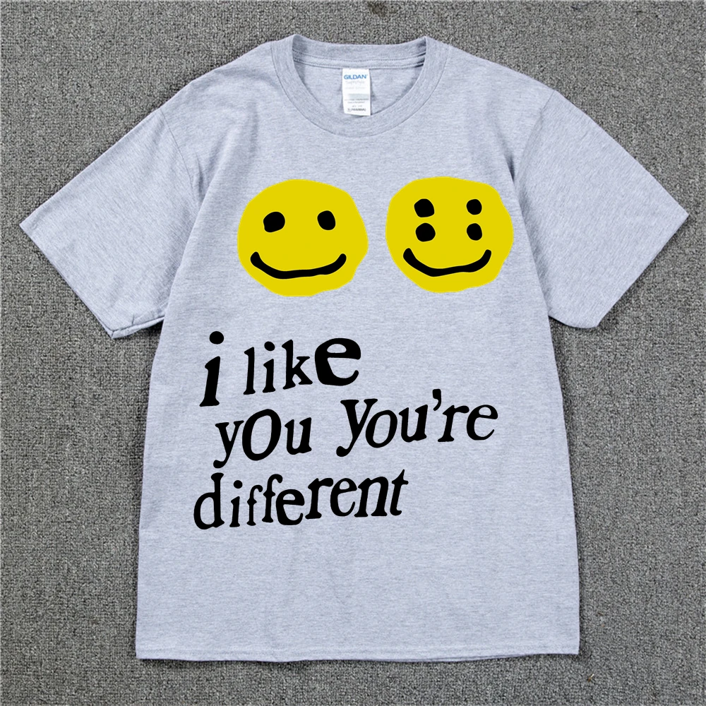 19SS CPFM XYZ Tshirt Graffiti Smile Face CPFM.XYZ W.W.C.D I LIKE YOU Kanye West Hip Hop Streetwear TEE CPFM T-shirts Men Women