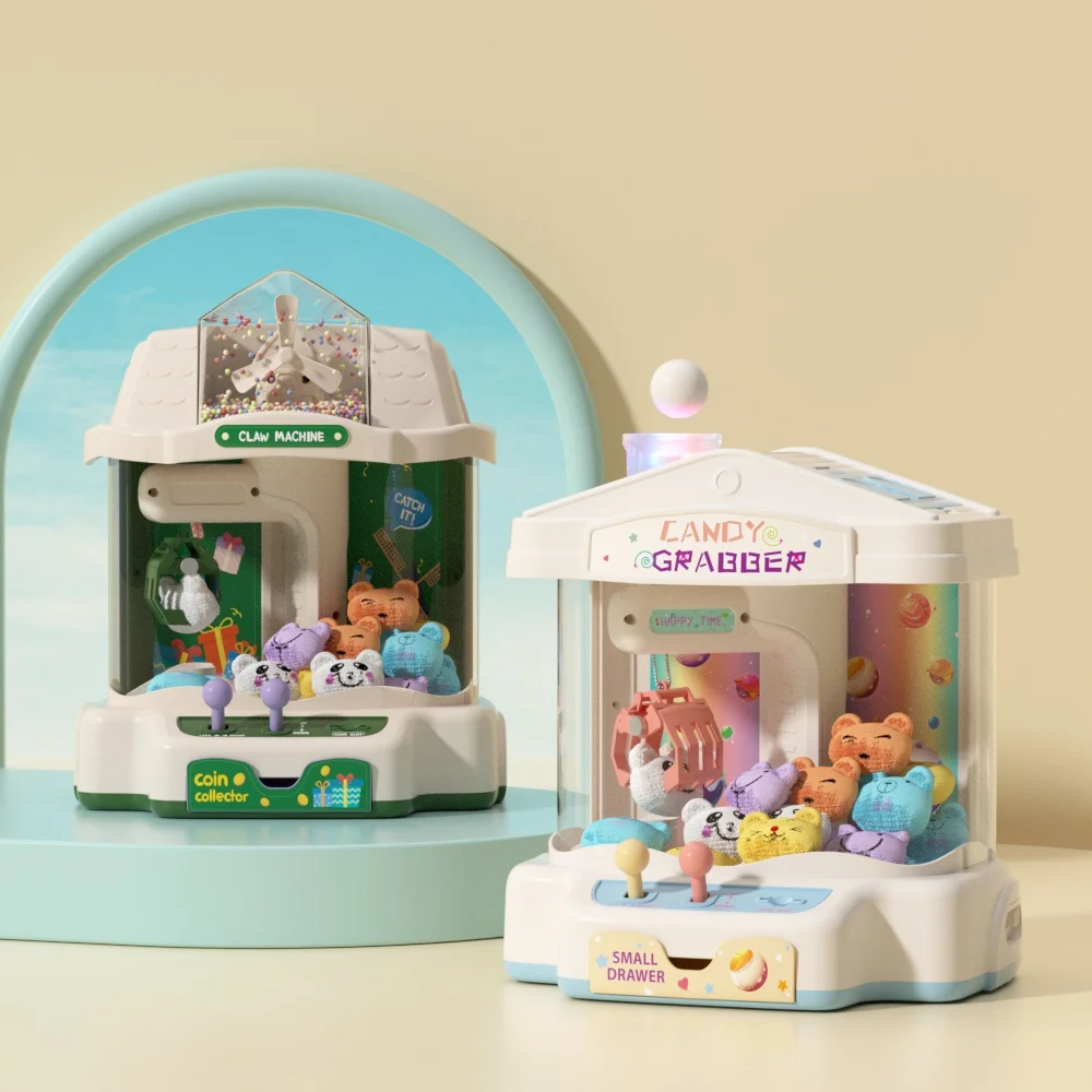 

STLF Mini Claw Machine Game Toy with Light and Sounds, Electronic Claw Toy Candy Grabber Machine for Kids Easter Christmas Gifts