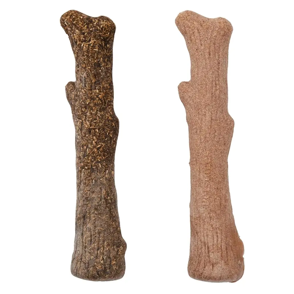

Игрушка-жевалка для собак Dogwood Calming – из натурального дерева, для средних и умеренно активных грызунов, средняя, 7,5 дюймов, 2 штуки (с натуральным и конопляным вкусом)