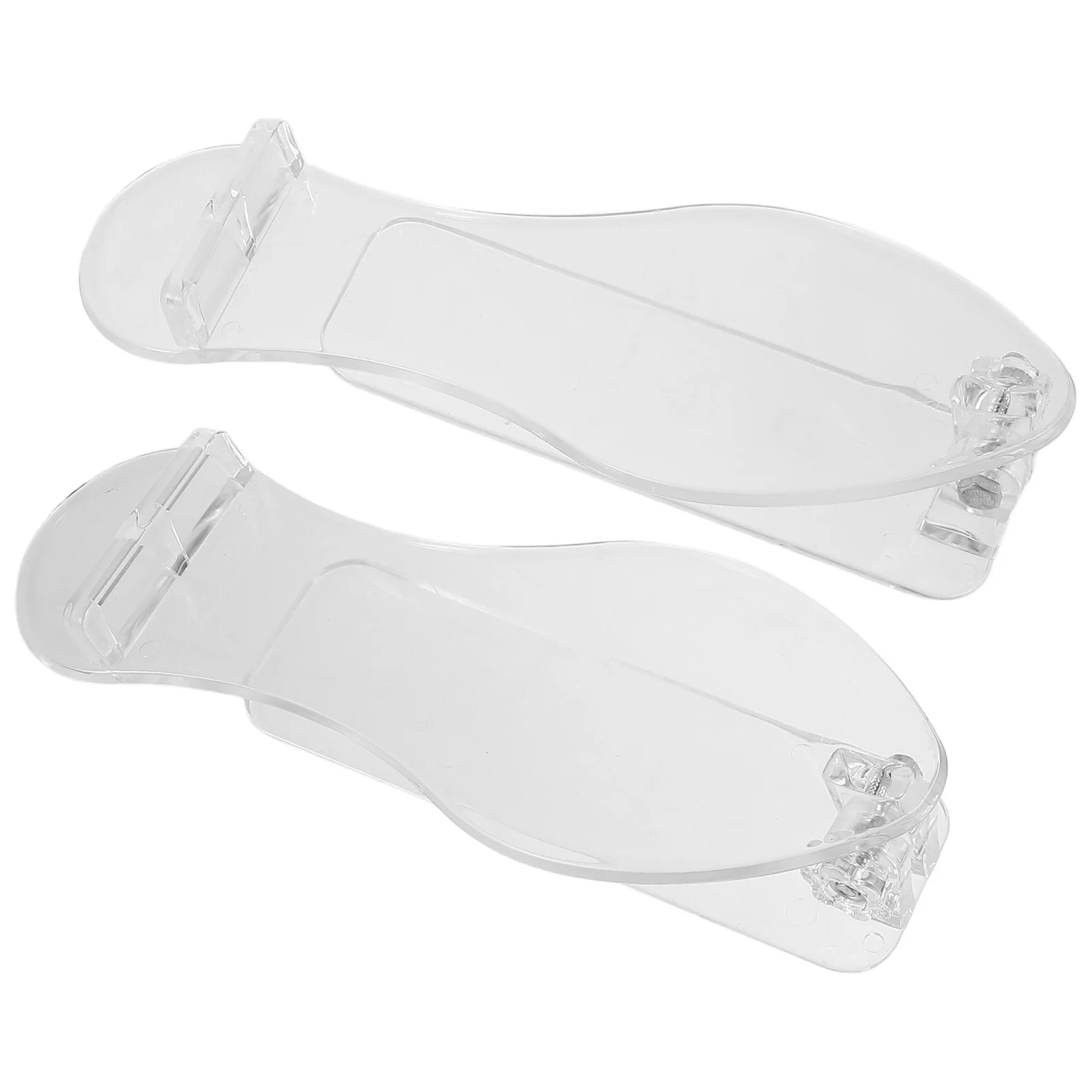 

2pcs Transparent Shoe Rack Clear Display Stand For Heels Sandals Sneakers Lightweight Plastic Storage Rack For Entryway Home