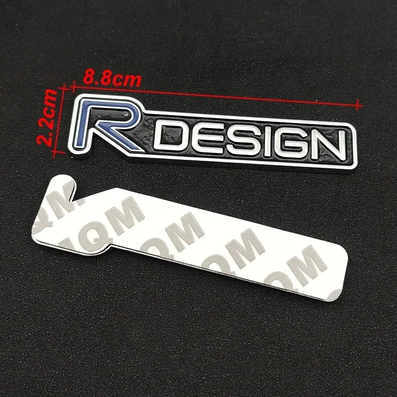 3d Metal R DESIGN Emblem Car Front Grill Logo For Volvo V40 CX60 C30 V70 V60 V50 S60 V90 R Design Rdesign Sticker Accessories view 2