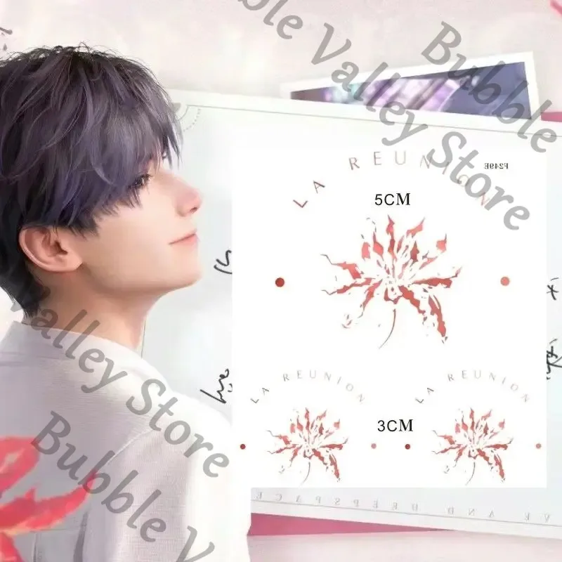 Love and Deepspace Rafayel Anime Cosplay Gloriosa Superba Fish Transfer Tattoo Stickers Cartoon Temporary Tattoos Tattooing Gift