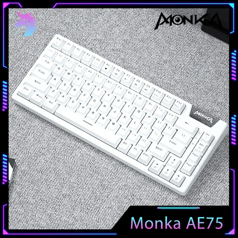 

Monka AE75 Mechanical Keyboards Wired Wireless Bluetooth Keyboard 3 Mode Custom Rgb Blacklight Gasket Gaming Keyboard For Laptop