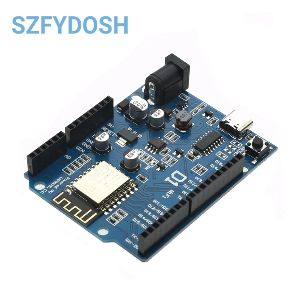 WeMos D1 UNO R3 CH340/FT232 Плата разработки Wi-Fi на базе ESP8266 ESP-12E Shield Smart Electronic PCB для Arduino, совместимая с IDE