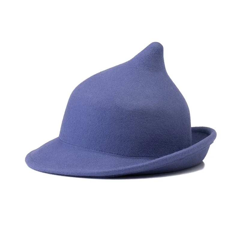 

Adjustable Winter/Spring Euro-Fashion Personalized Magic Wool Circumference Hat Stage Design Felt Banded Winter Hats