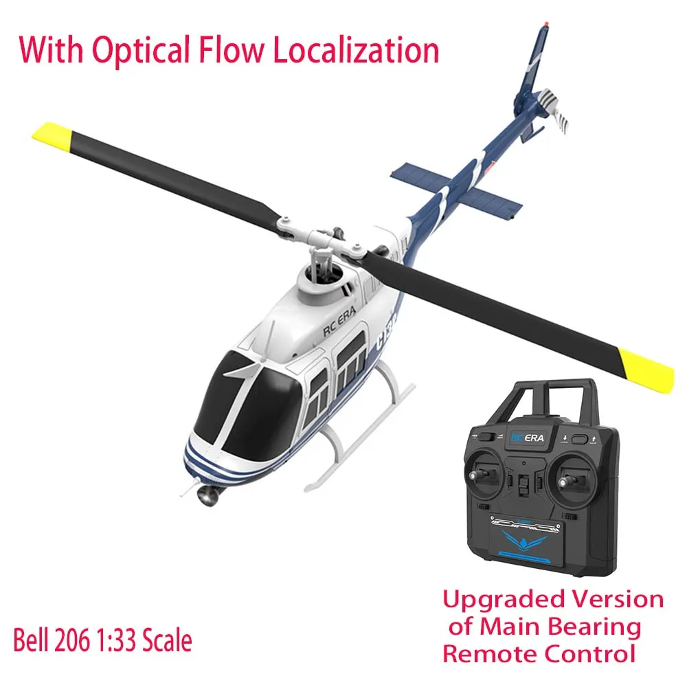 RC ERA C138 Bell 206 2.4G 6CH 6-axis gyroscope GPS 1:33 ratio RC helicopter RTF with optical flow positioning mode 1 mode 2