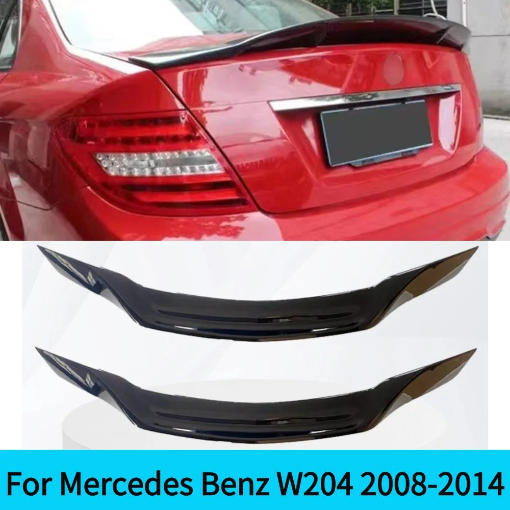 Fr Mercedes Benz C Class W204 2008-2014 C200 C250 C300 4 Door SedanGlossy Black Rear Trunk Lid Car Wing Spoiler Kit