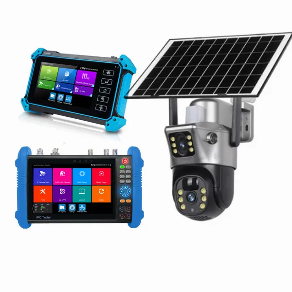4G V380 15MP ソーラー防犯カメラ V380 3レンズ3画面 4Gカメラ 15MP 6K PTZソーラー電源セキュリティCCTV