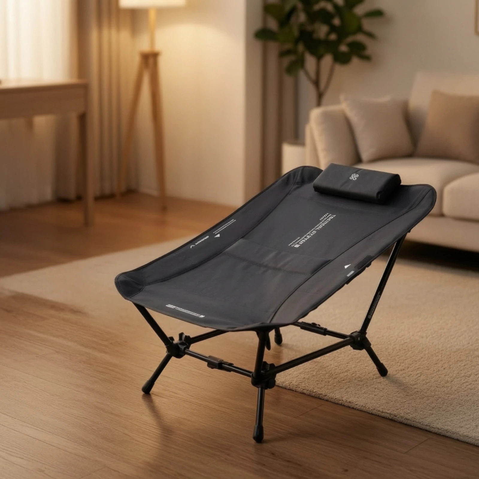 Folding Lounge Chair with Carry Bag Padded Folding Lounge Chair Furniture Cushioned for Campers, Camping, Campsite