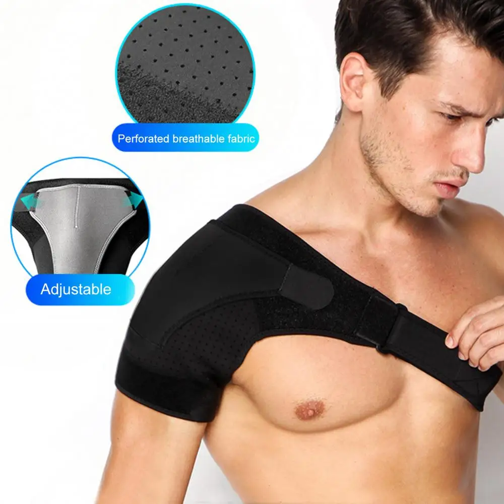 

Back Support Adjustable Bandage Protector Training Single Shoulder Strap Brace Back Support Sports Safety