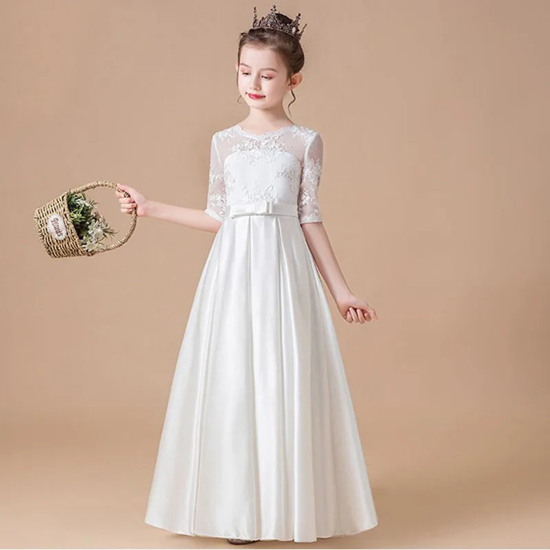 Children's Princess Dress2025Spring New Girls' Super Fairy Flower Girl Dress Long Piano Performance Dress