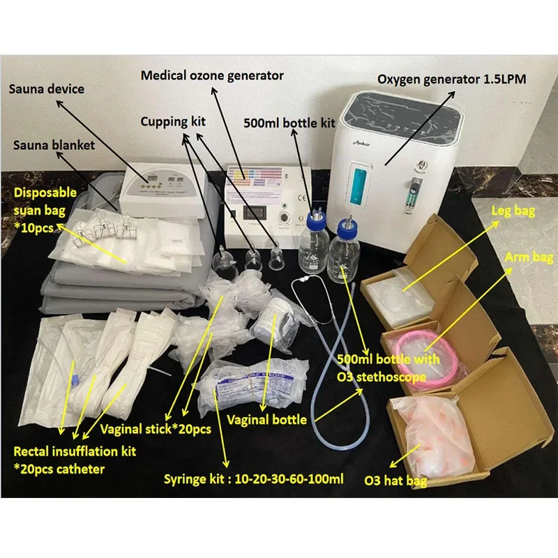 New complete set of ozone generators for respiration and sauna use