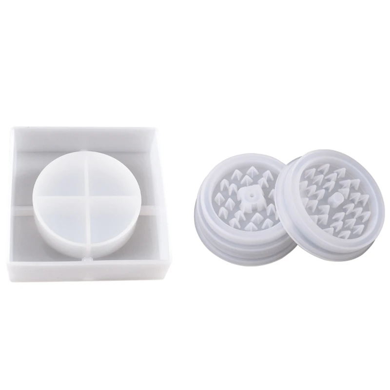 

Ashtray Resin Mold & Herb Grinder Silicone Mold, Square Jewelry Storage Box/Spice Mills Grinder Epoxy Casting Mould