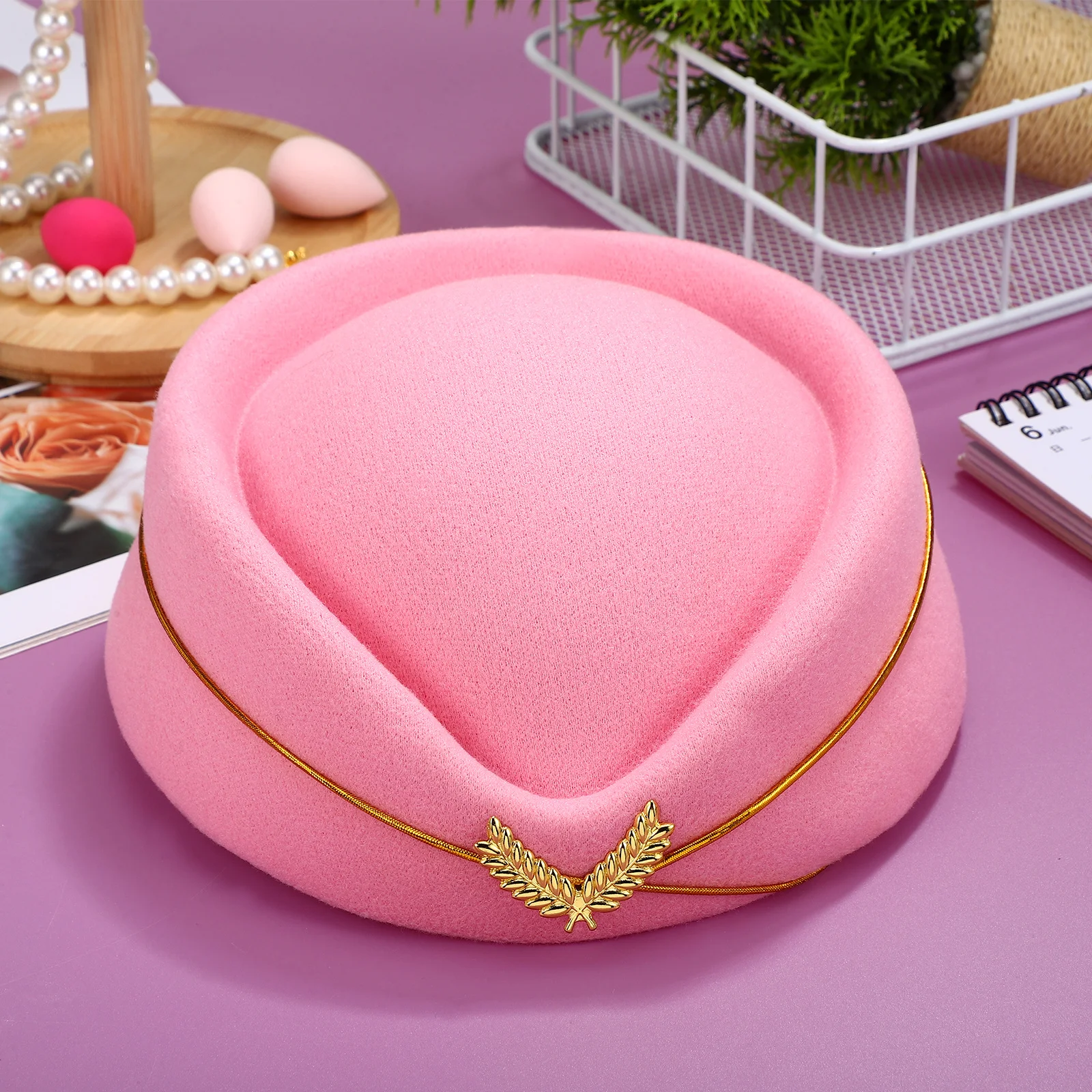 مضيفة تأثيري قبعة مضيفة جوية قبعة لمضيفات الطيران زي حفلة موحدة ديكور فستان الهالوين حتى الحدث التبعي #1