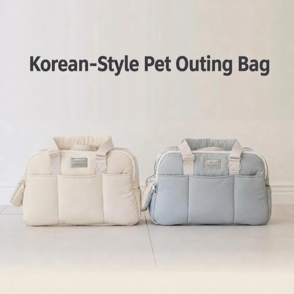 Portable Pet Carrier Bag Breathable Mesh One-Shoulder Strap Cat Shoulder Bag Large Capacity Warm Lining Small Dog Carrier Bag