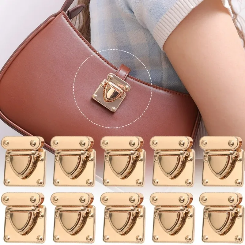 1/10pcs Metal Locks Bag Clasp Catch Buckles for Handbags Shoulder Bags Purse Totes Closures Snap Clasp DIY Craft Bag Accessories