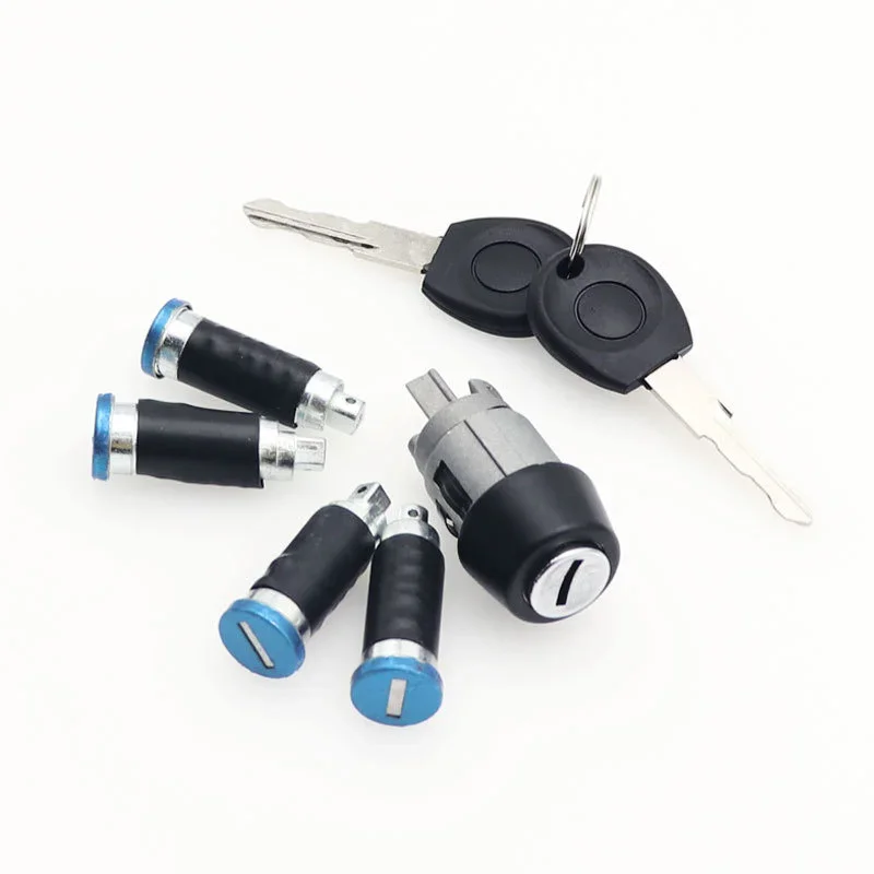 7Pcs Ignition Switch 4 Door Lock Barrel 2 Keys Set With Two Keys For VW TRANSPORTER CARAVELLE T4 1990-2003 701837205 357905855B