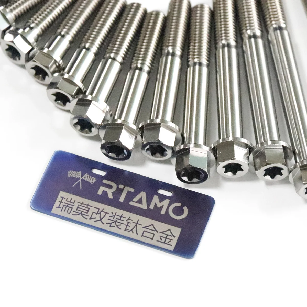RTAMO Gr5 Titanium Bolt M6X15/20/25/30/35/40/45mm M8X20/25/30/35/40/45mm Flangle Head Screw for Motorcycle Car Bike Modification