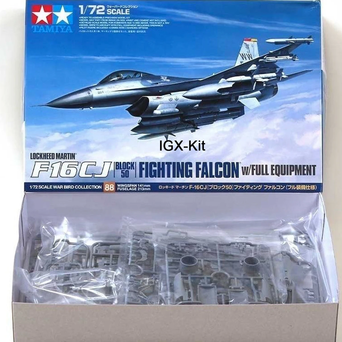 Tamiya  60788 1:72 Scale US F16 F-16CJ F16CJ Fighting Falcon Fighter Plastic Model Building Kit