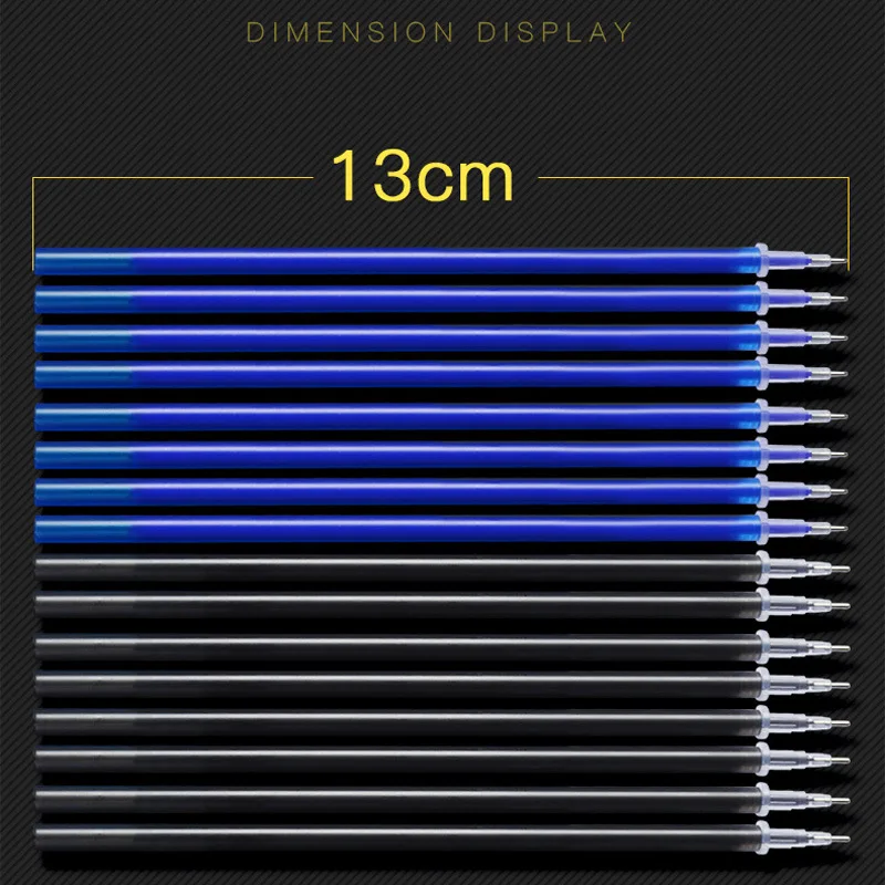 100Pcs/Set Erasable Gel Pen 0.5mm Erasable Pen Refill Rod Blue Black Ink Washable Handle For School Stationery Office Writing