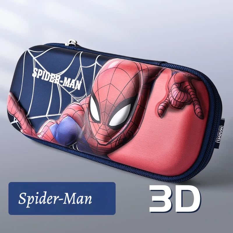 Estuche para lápices Spider Man Capitán América, gran capacidad, personaje de Anime, papelería de aprendizaje para niños, bolsa de almacenamiento impermeable