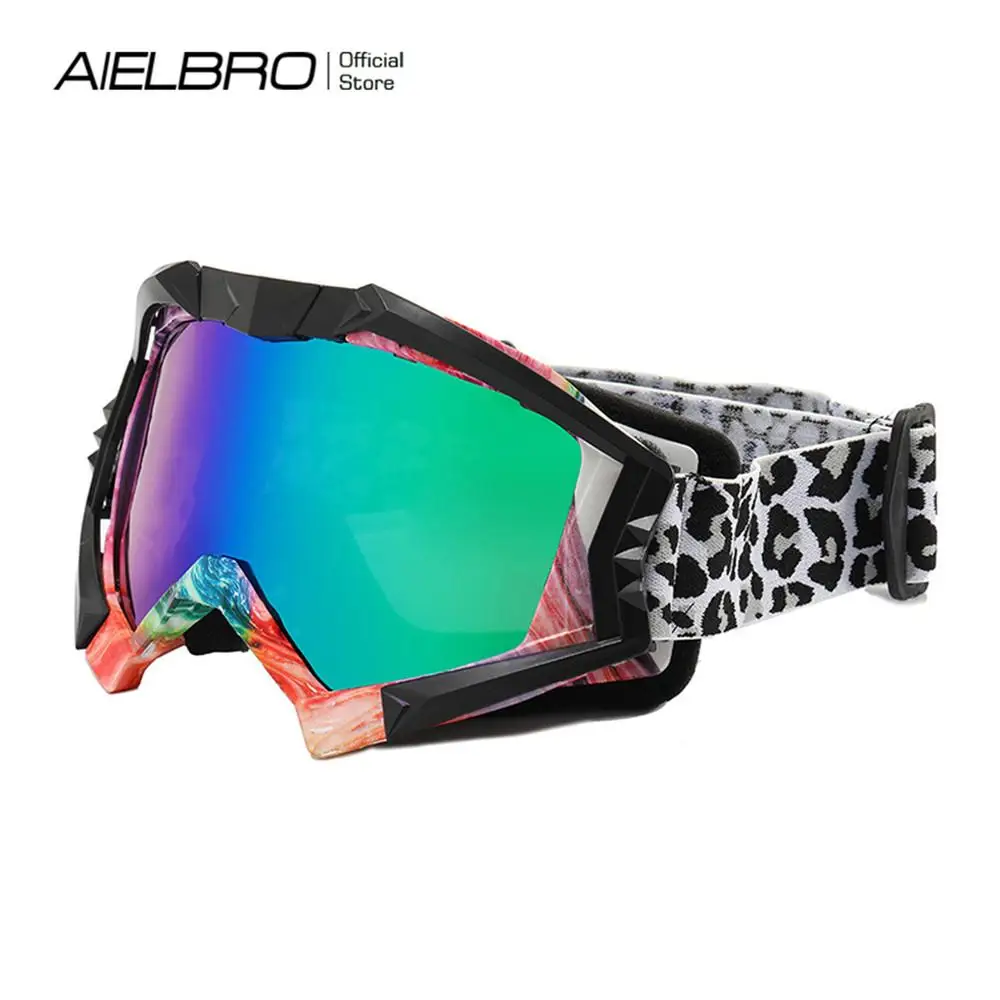 

AIELBRO Skiing Sunglasses Sports Motocross Goggles Wind-proof Motorcycle Goggles Bike Eyewear Ski Glasses
