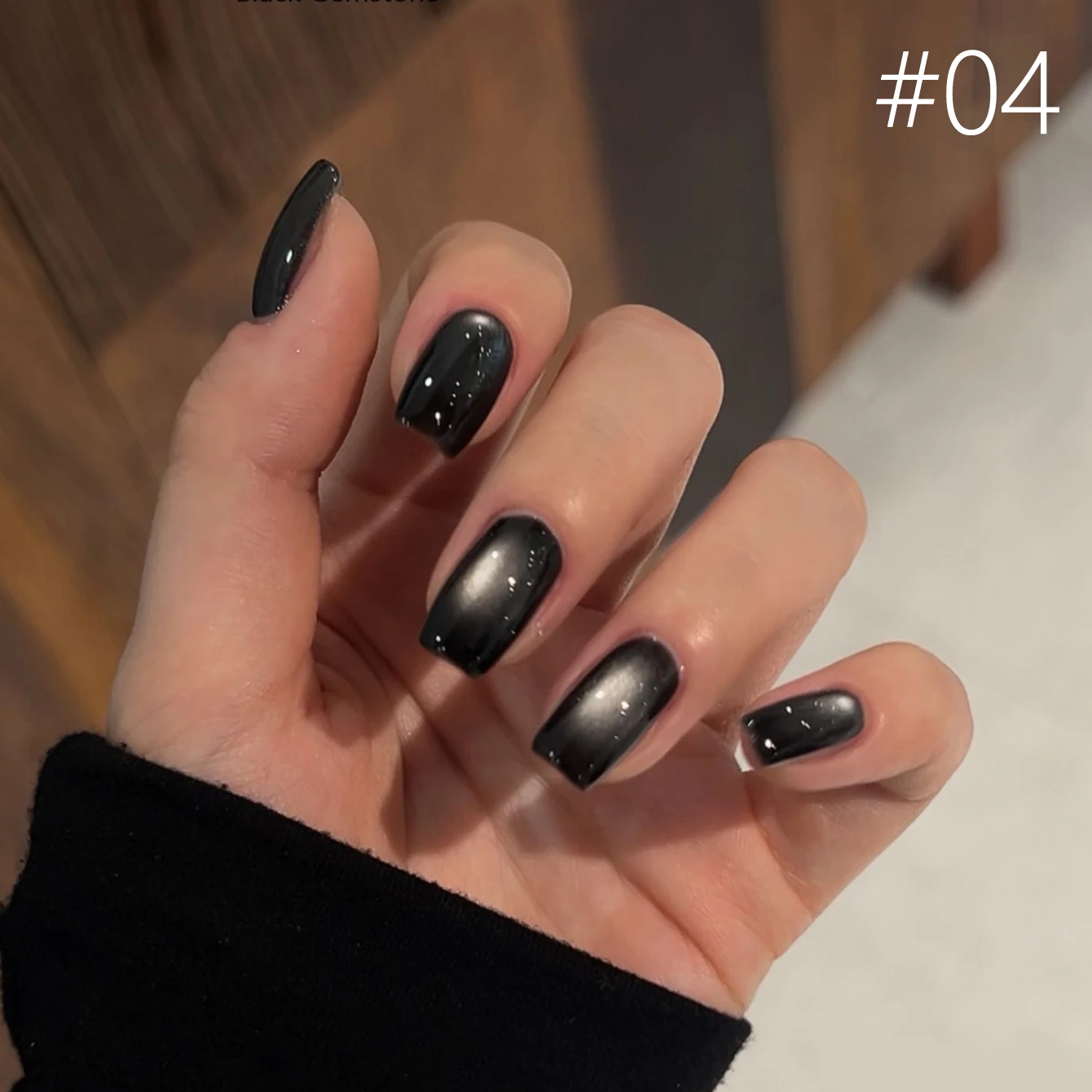 MlANEL 10 مللي أظافر عيد الميلاد الشتوية 2025 نمط جديد لطيف الأظافر الأحجار الكريمة السوداء القط العين هلام طلاء الأظافر الأظافر السوداء مستلزمات الأظافر