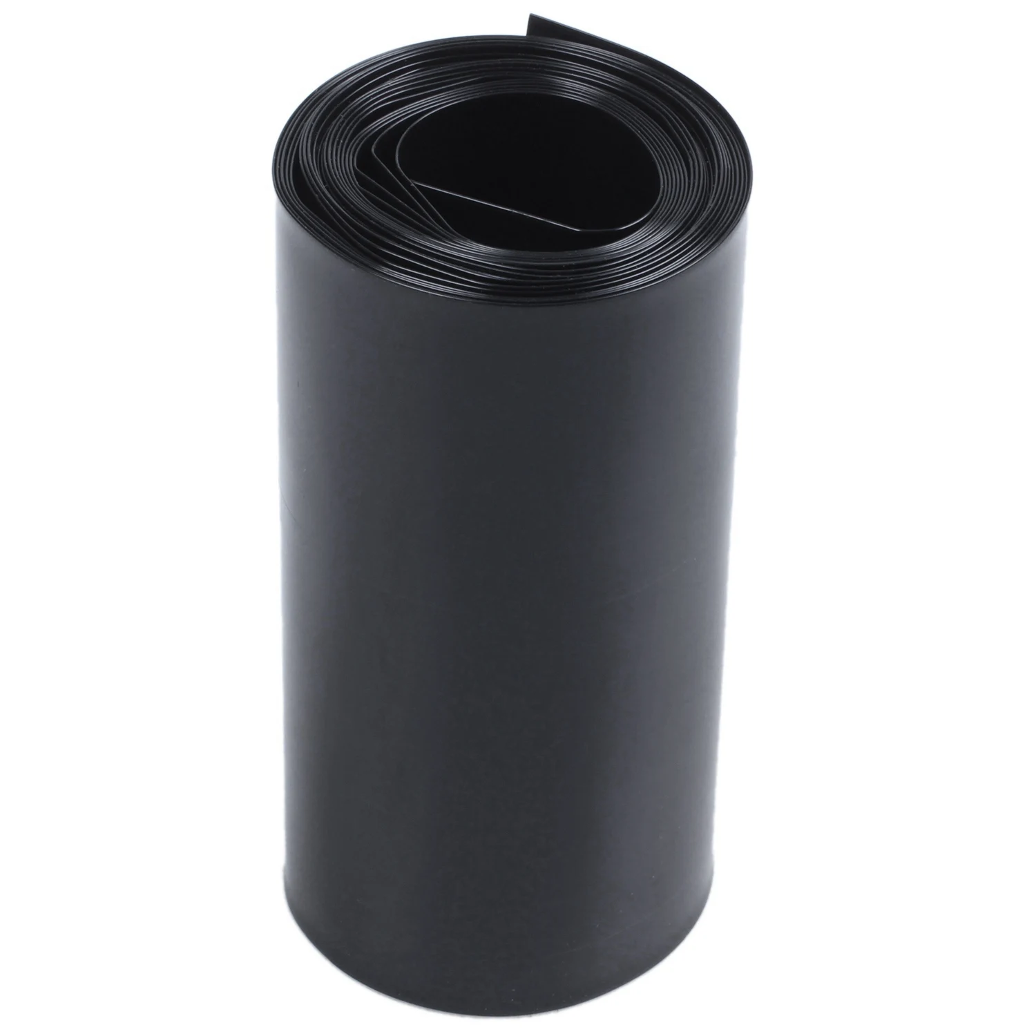 70mm/44mm PVC Heat Shrink Tubing Wrap Black 2m 6.5ft for 18650 Battery