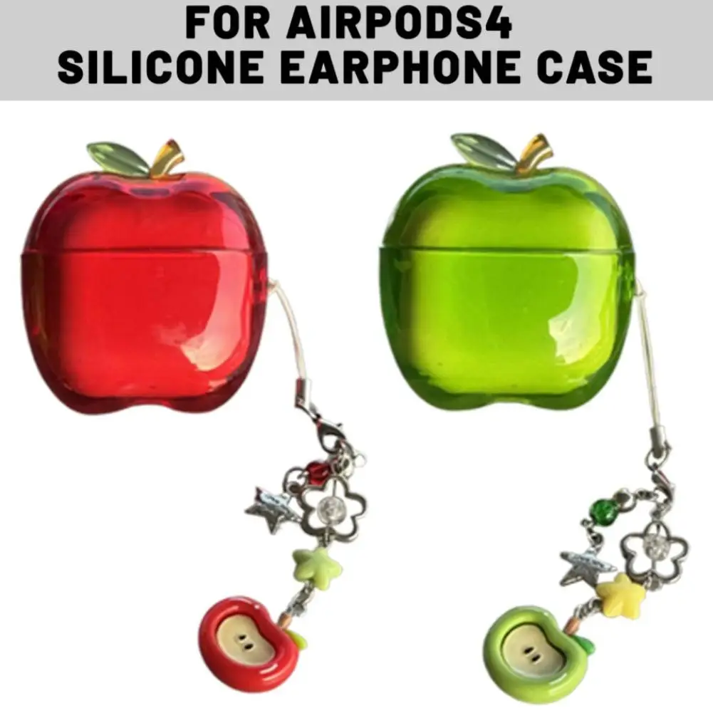 حافظة سماعة أذن ناعمة شفافة لأجهزة Airpods 4 مقاومة للسقوط على شكل أبل من مادة TPU تصميم ناعم مخصص لأجهزة Airpods الشخصية #6