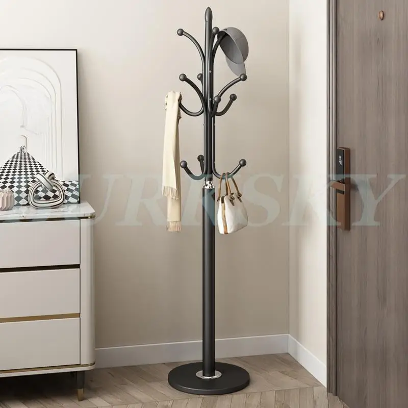 Metal Hanger Coat Rack Freestanding 16 Hooks Standing Coat Racks Floor clothes hanger Coat Shelves Shelf Entrance Hall Furniture