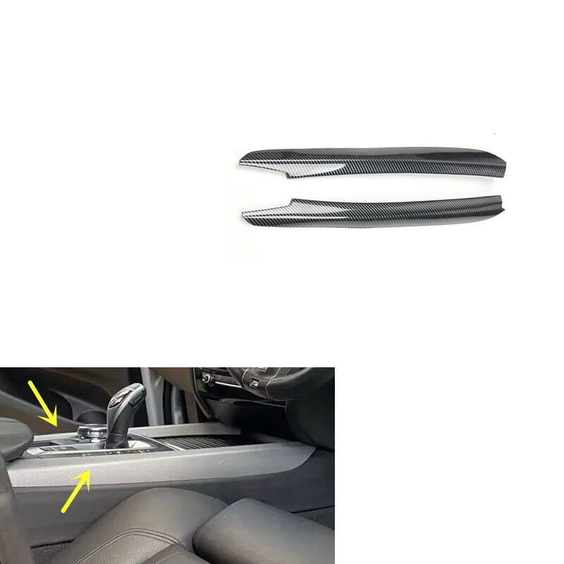 For BMW X5 F15 2014-2018 Right Hand Drive Plastic Carbon Fiber Style Decorative Accessory Car Interior Gear Door Trims Stickers image 3