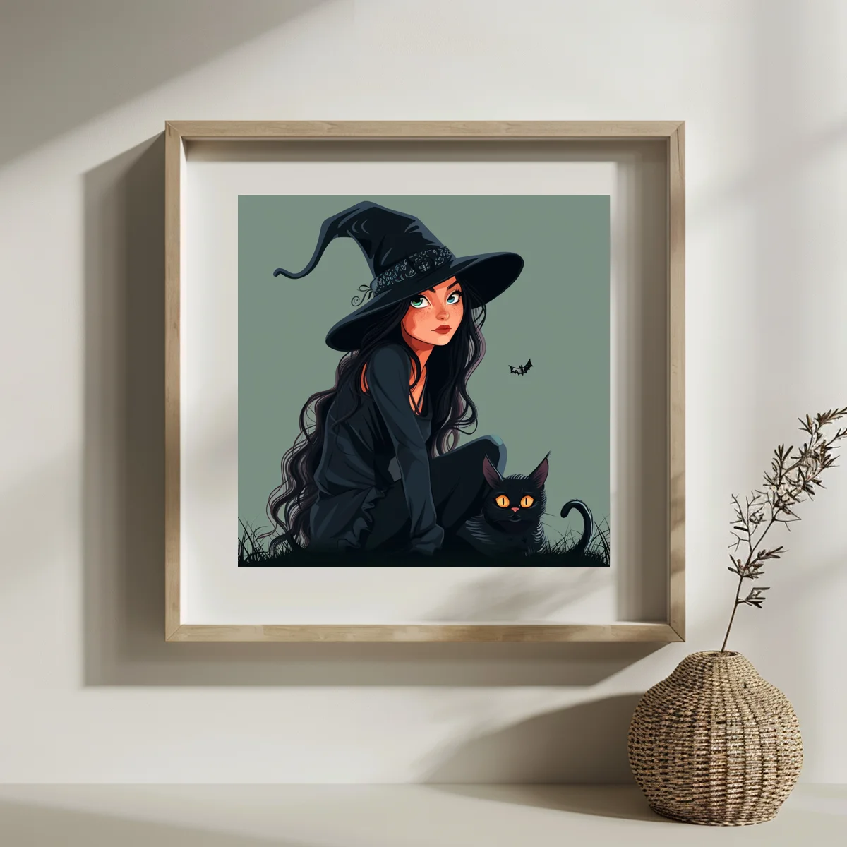 1pc 30X30CM/11.8inch Halloween Witch cross stitch Kit DIY kit 11CT/14CT Full Embroidery Eco-cotton Thread for gift