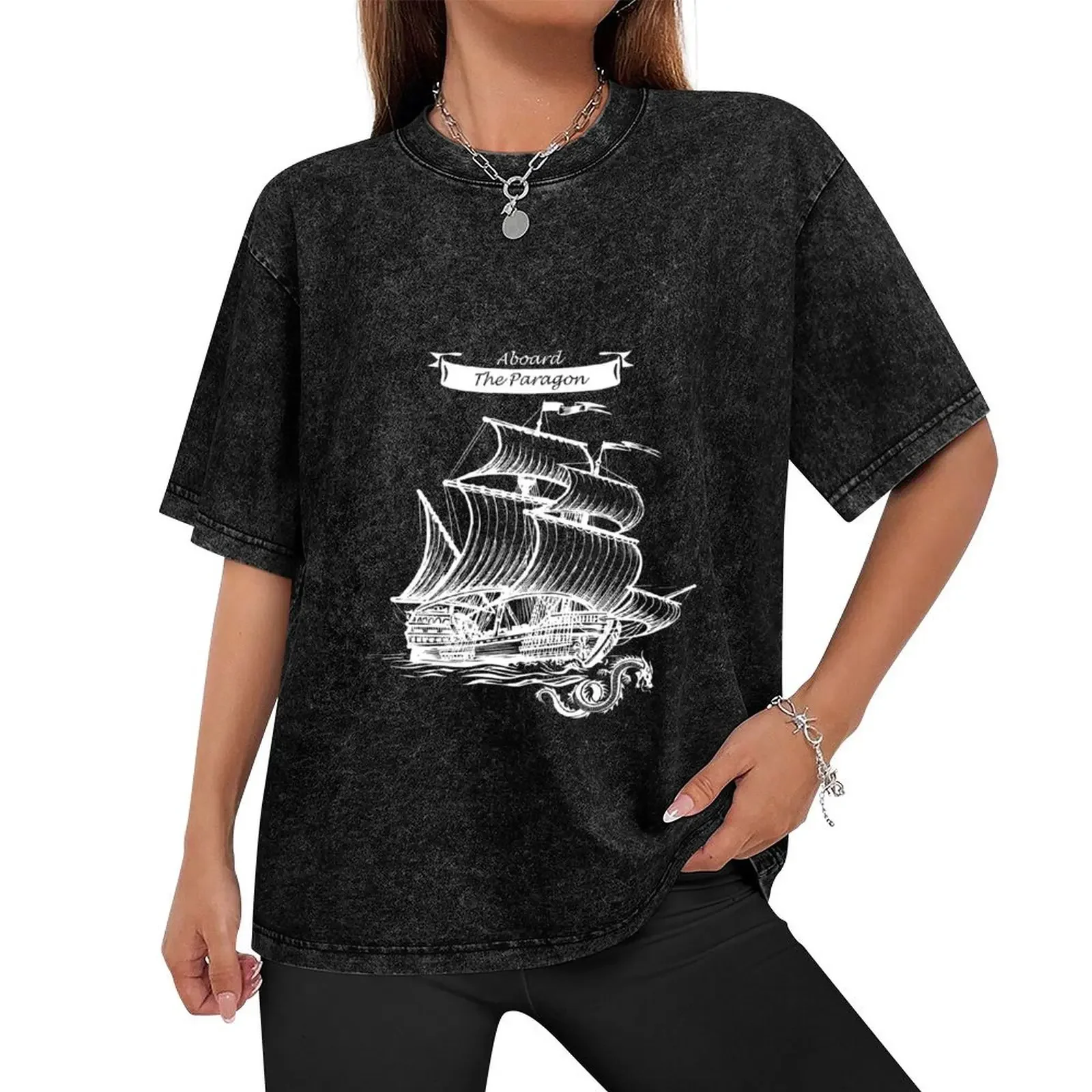 Aboard The Paragon T-Shirt new edition hippie clothes Aesthetic clothing cute tops mens t shirts pack