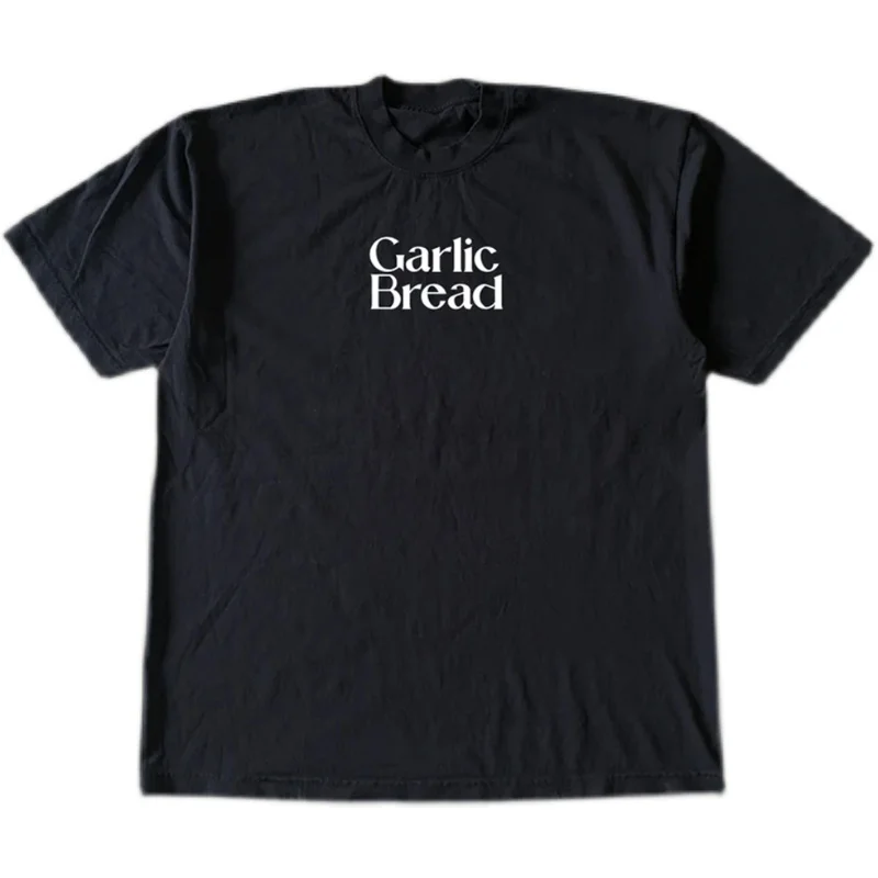 Fun Garlic Bread Scented Short Sleeve T-Shirt Men's Loose Fit Summer Fashion round Neck Youth Popular Casual Wear