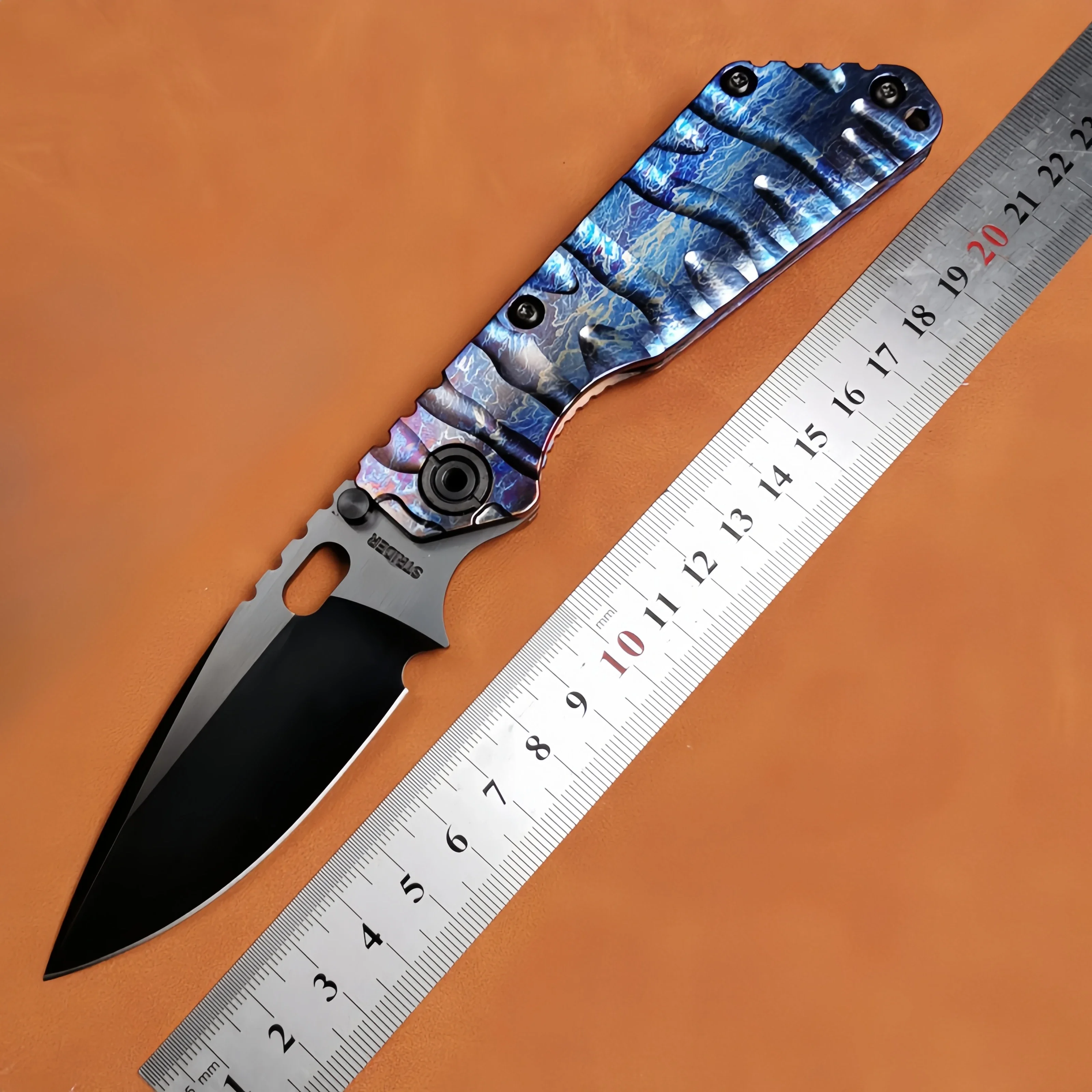 

St. SNG Titanium alloy folding knife M390 steel blade outdoor high end collection Camping Hiking portable EDC pocket knife